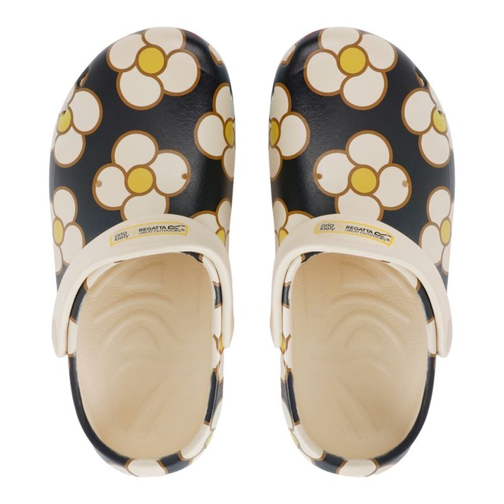 Regatta Childrens/Kids Orla Kiely Spinning Flower Clogs / Black